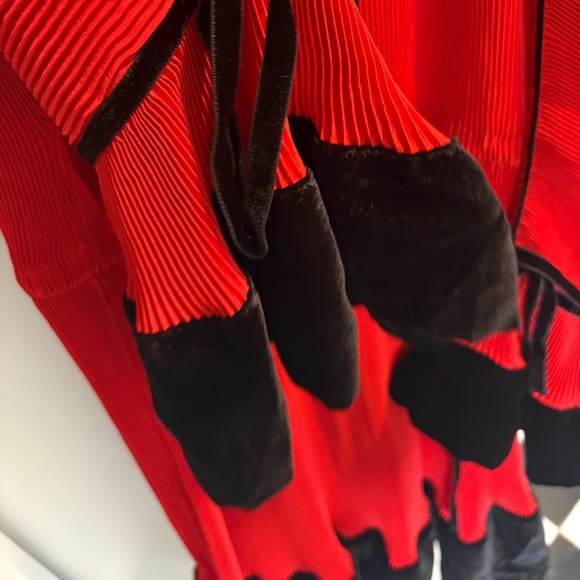 Tory Burch Convertible Pleated Ruffle Velvet Dress - Picture 6 of 13